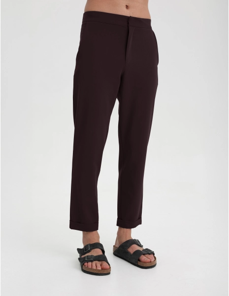 Pantaloni Medicali Barbati Chinosy - DARK CHOCOLATE