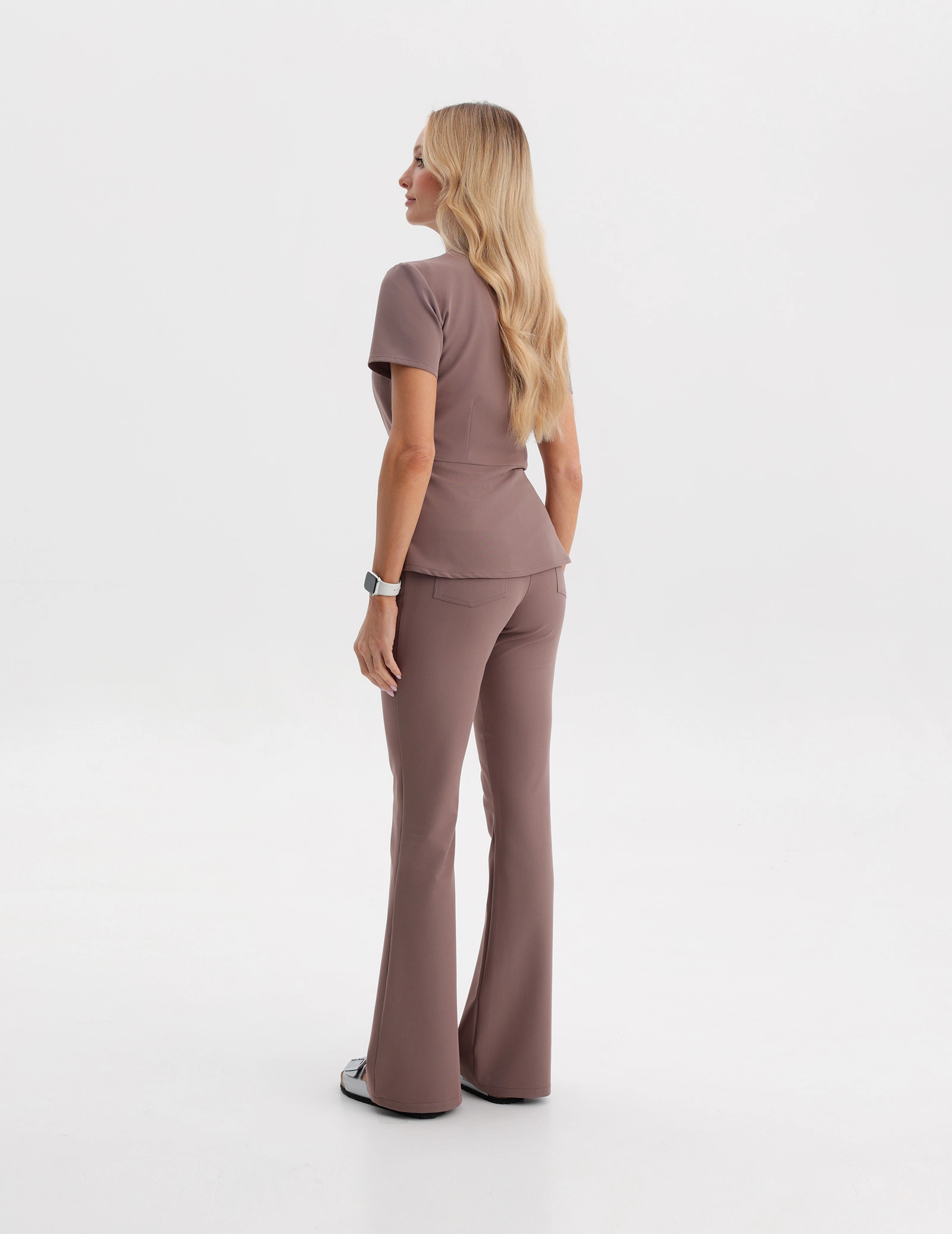 Pantaloni Medicali Dama Flare - MOCHA