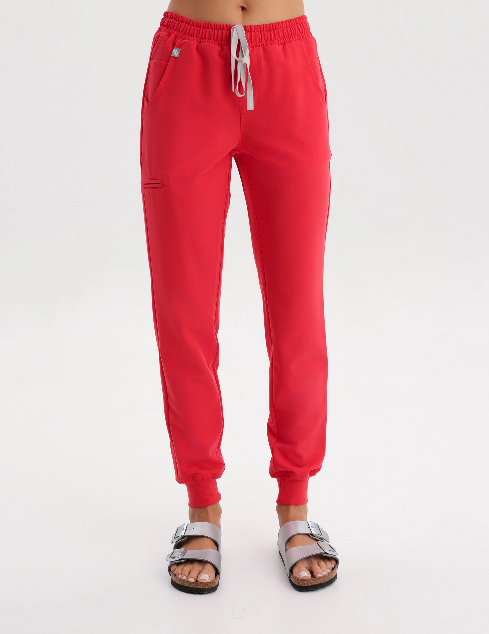 Pantaloni Medicali Dama Jogger - POP RED