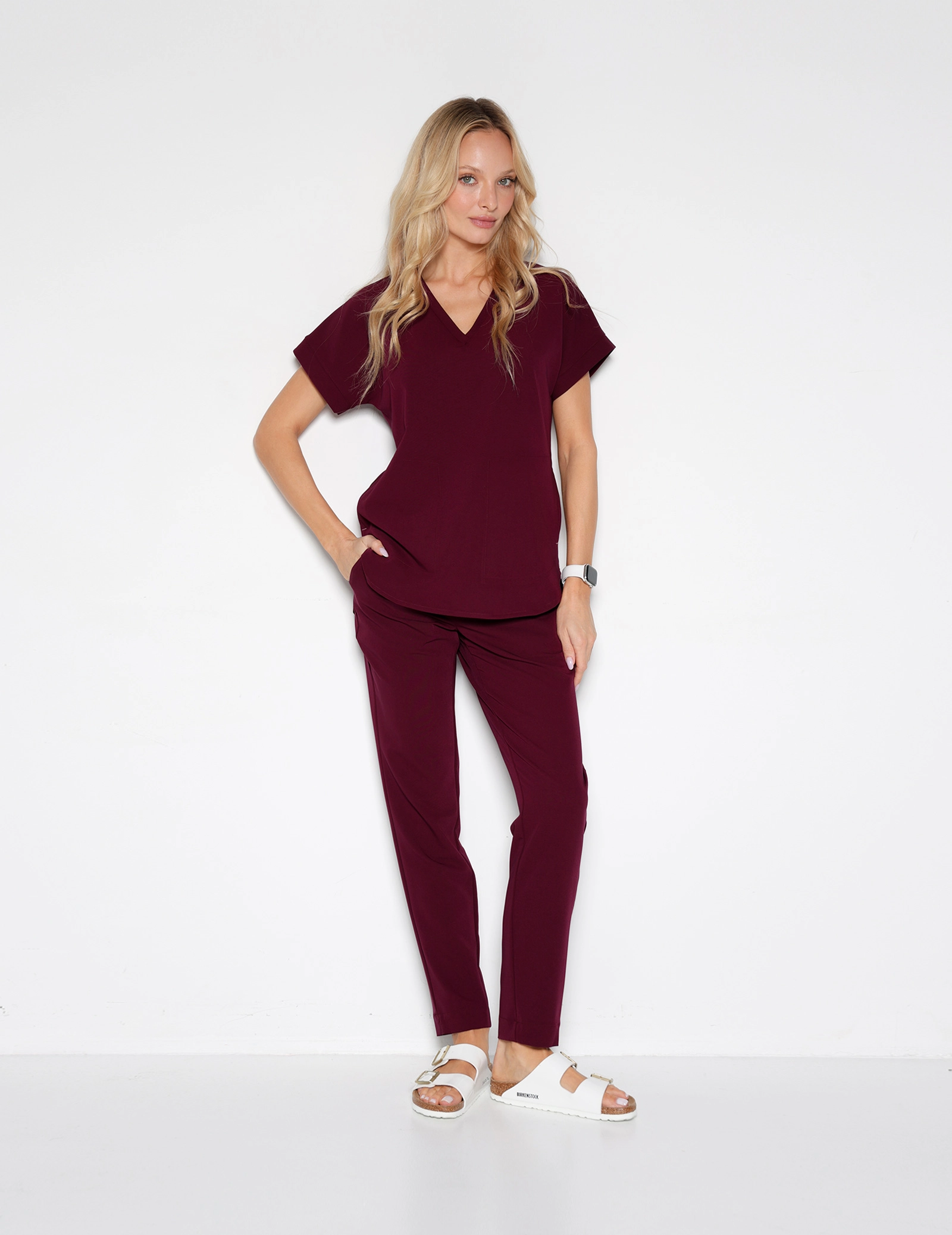 Tricou medical Kendall - BURGUNDY