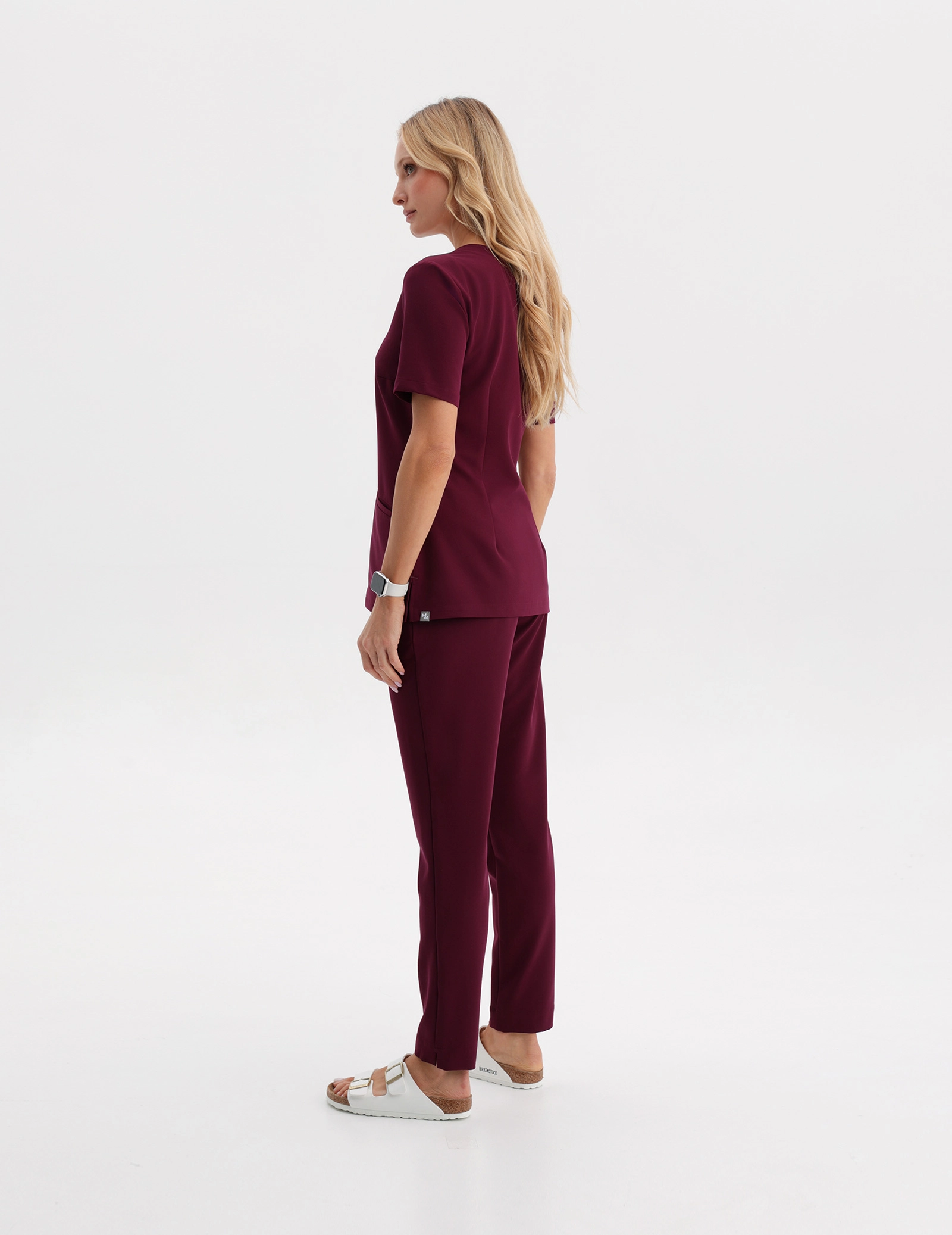 Pantaloni pentru femei Basic - BURGUNDY
