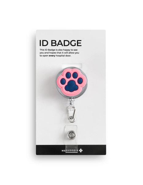 ID Badge Holder - DR PAW PINK - NAVY