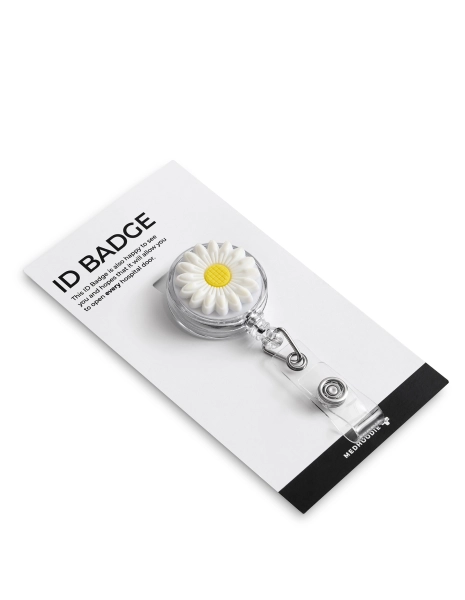 ID Badge Holder - DAISY WHITE