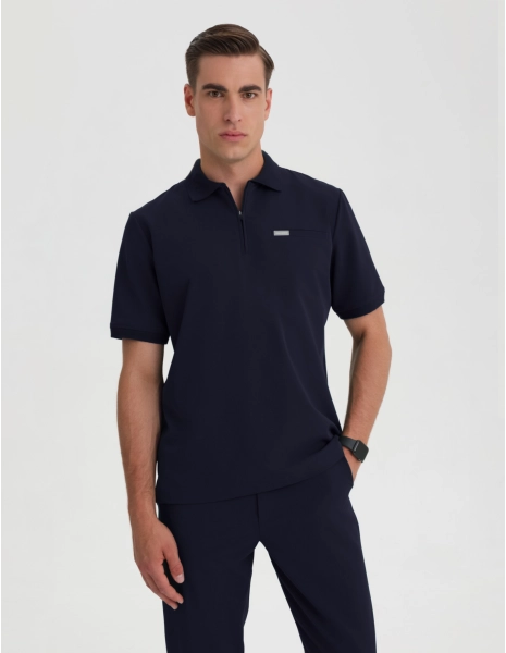 Bluză Medicală Polo Bărbați - DARK NAVY