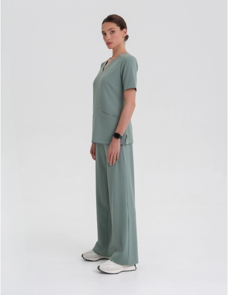 Pantaloni yoga - DUSTY GREEN