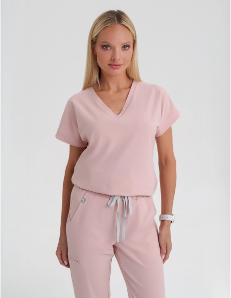 Tricou medical Kendall - DUSTY ROSE