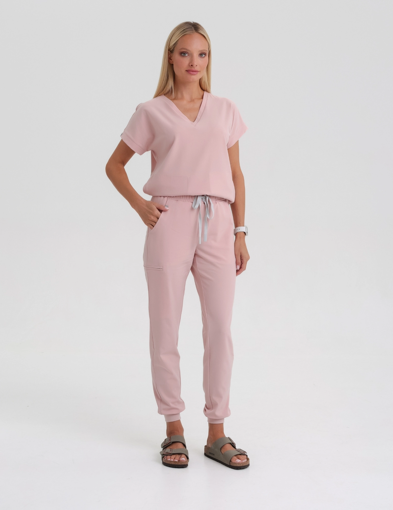 Tricou medical Kendall - DUSTY ROSE