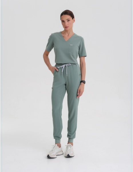 Pantaloni Joggers pentru femei - DUSTY GREEN