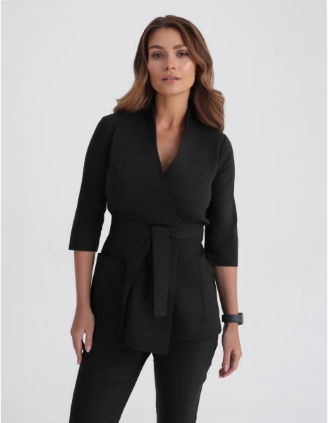 Tunică Medicală Zoya - TRUE BLACK