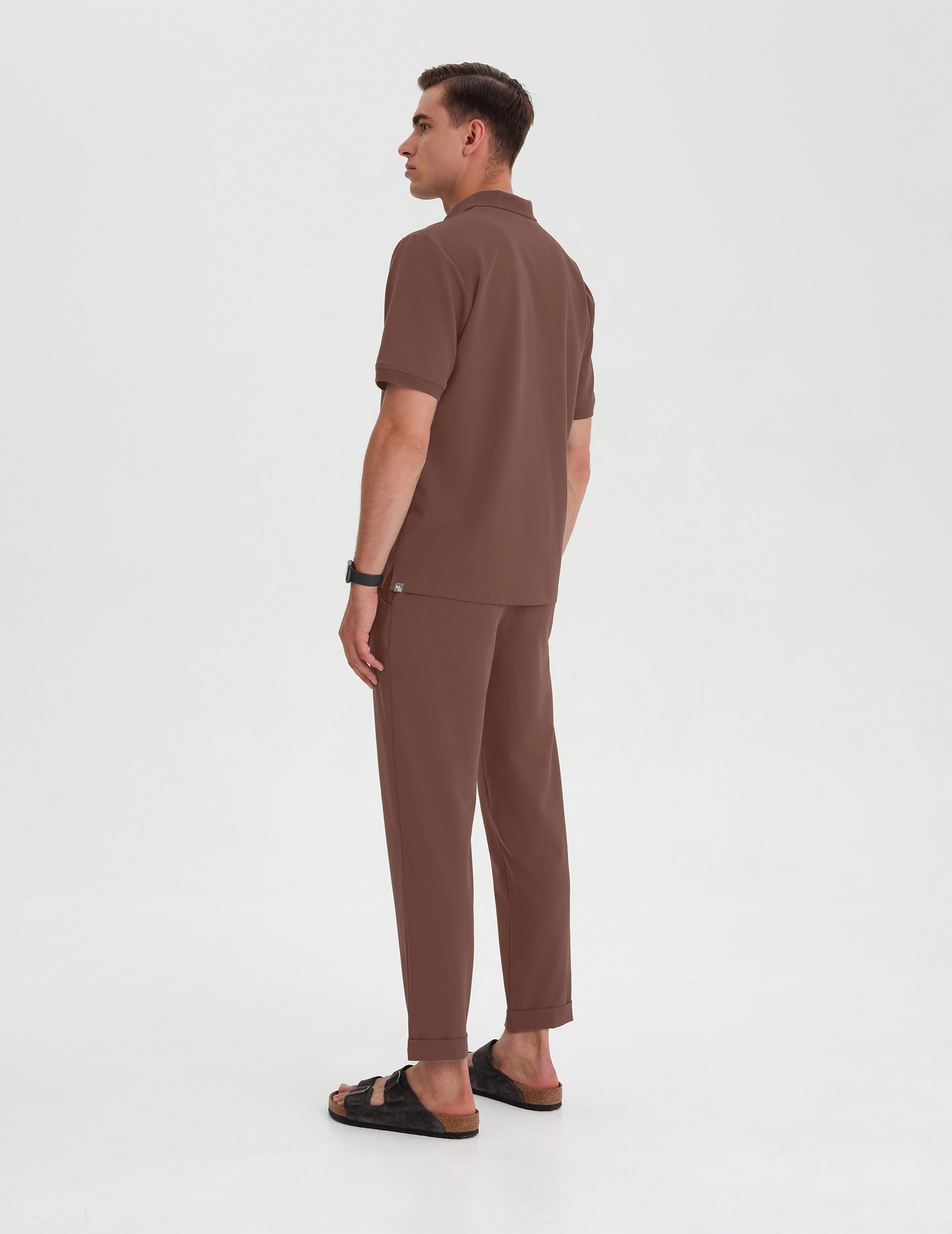 Bluză Medicală Polo Bărbați - MILKY BROWN