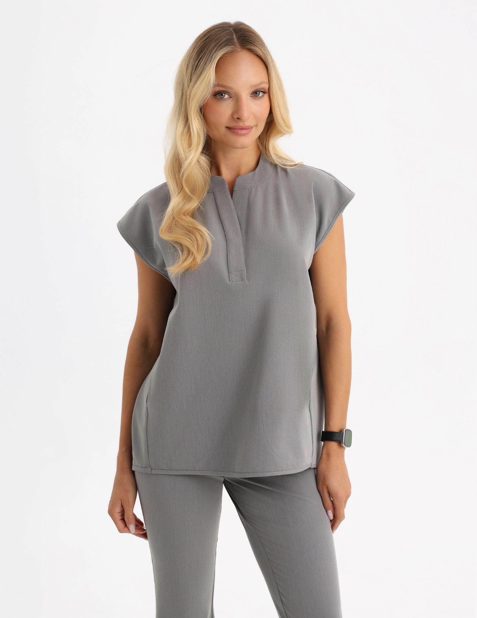Bluză Medicală Khloe - SHARK GRAY