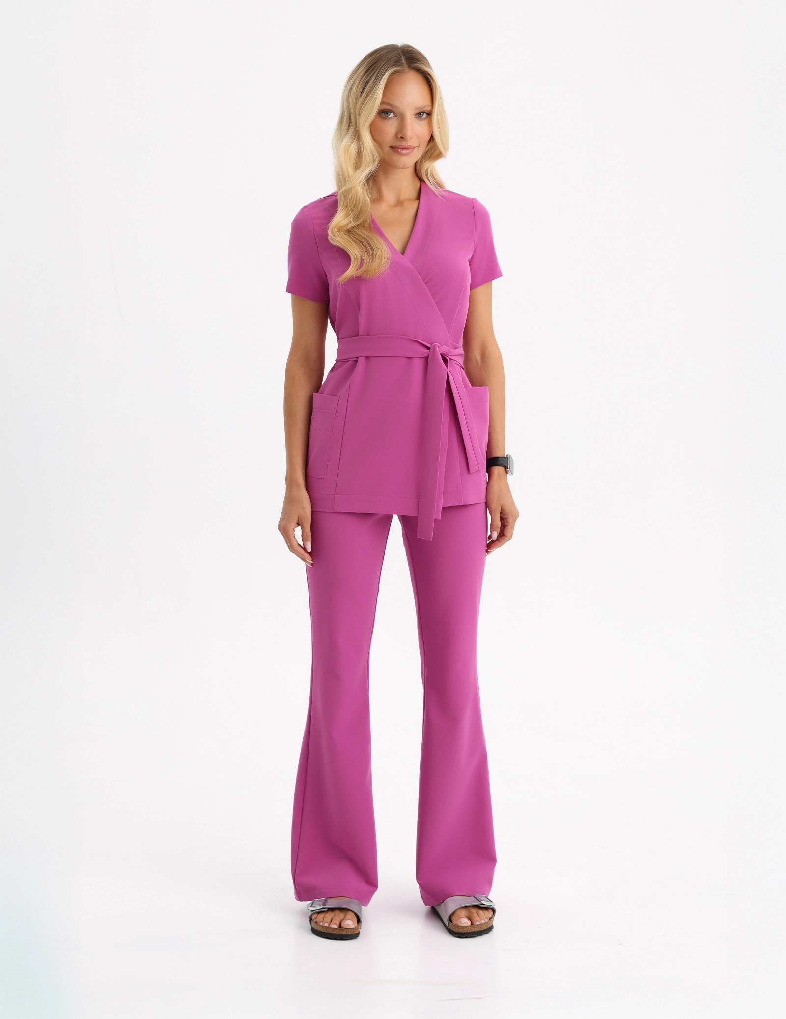 Pantaloni Medicali Dama Flare - ELECTRIC PINK