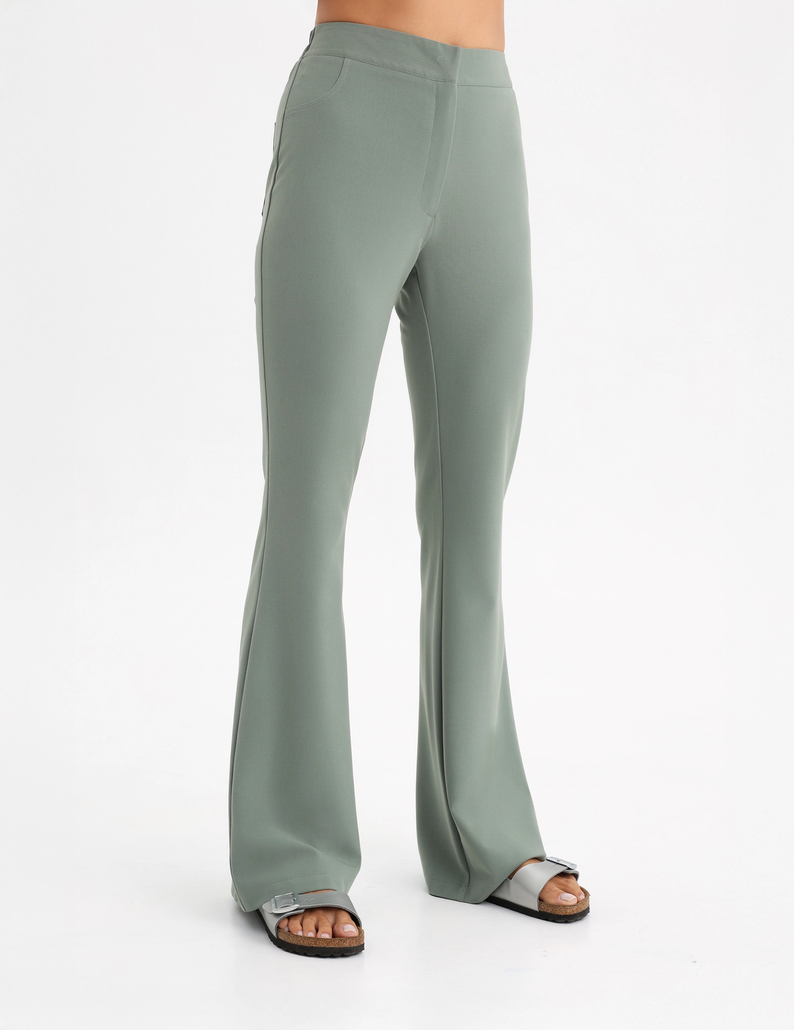 Pantaloni Medicali Dama Flare - DUSTY GREEN