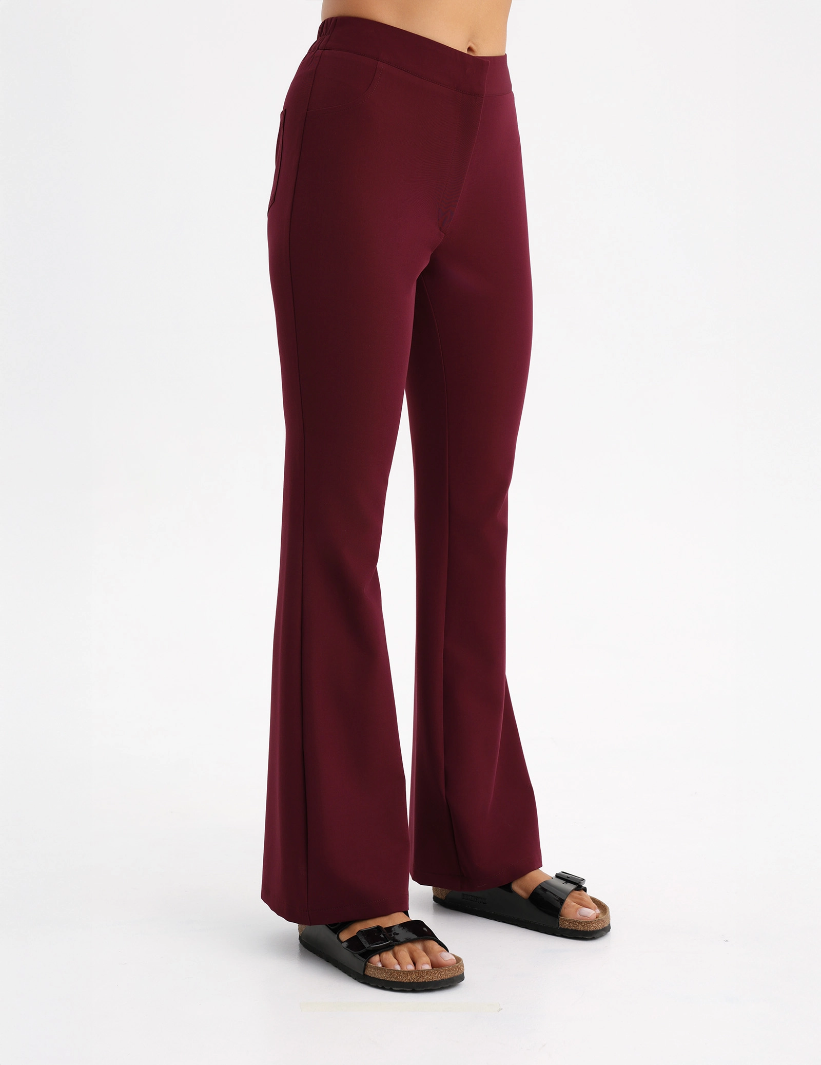 Pantaloni Medicali Dama Flare - BURGUNDY
