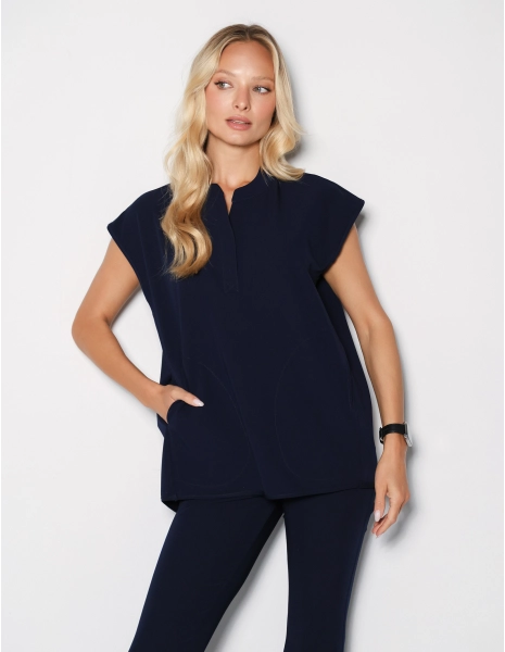 Bluză Medicală Khloe - DARK NAVY