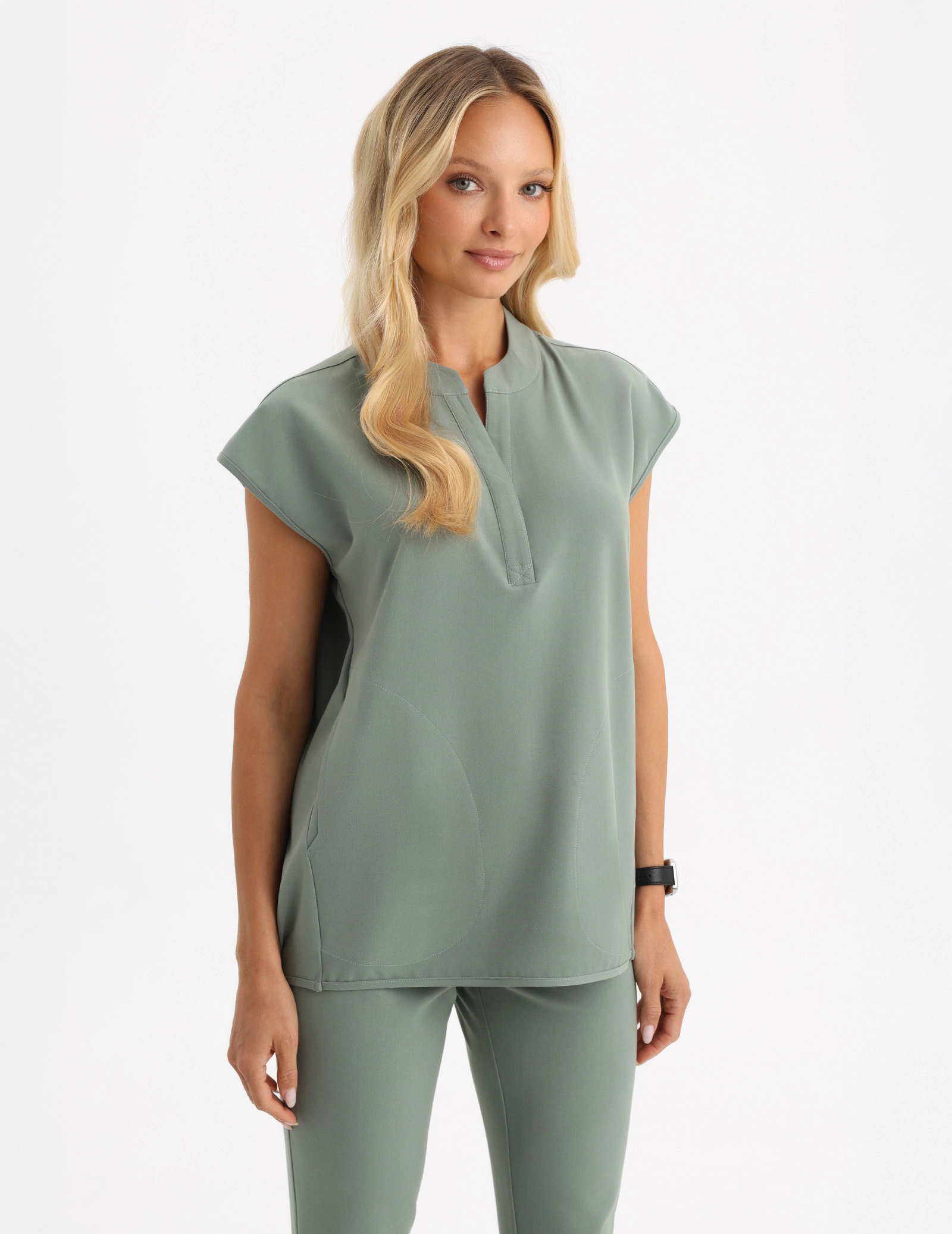 Bluză Medicală Khloe - DUSTY GREEN