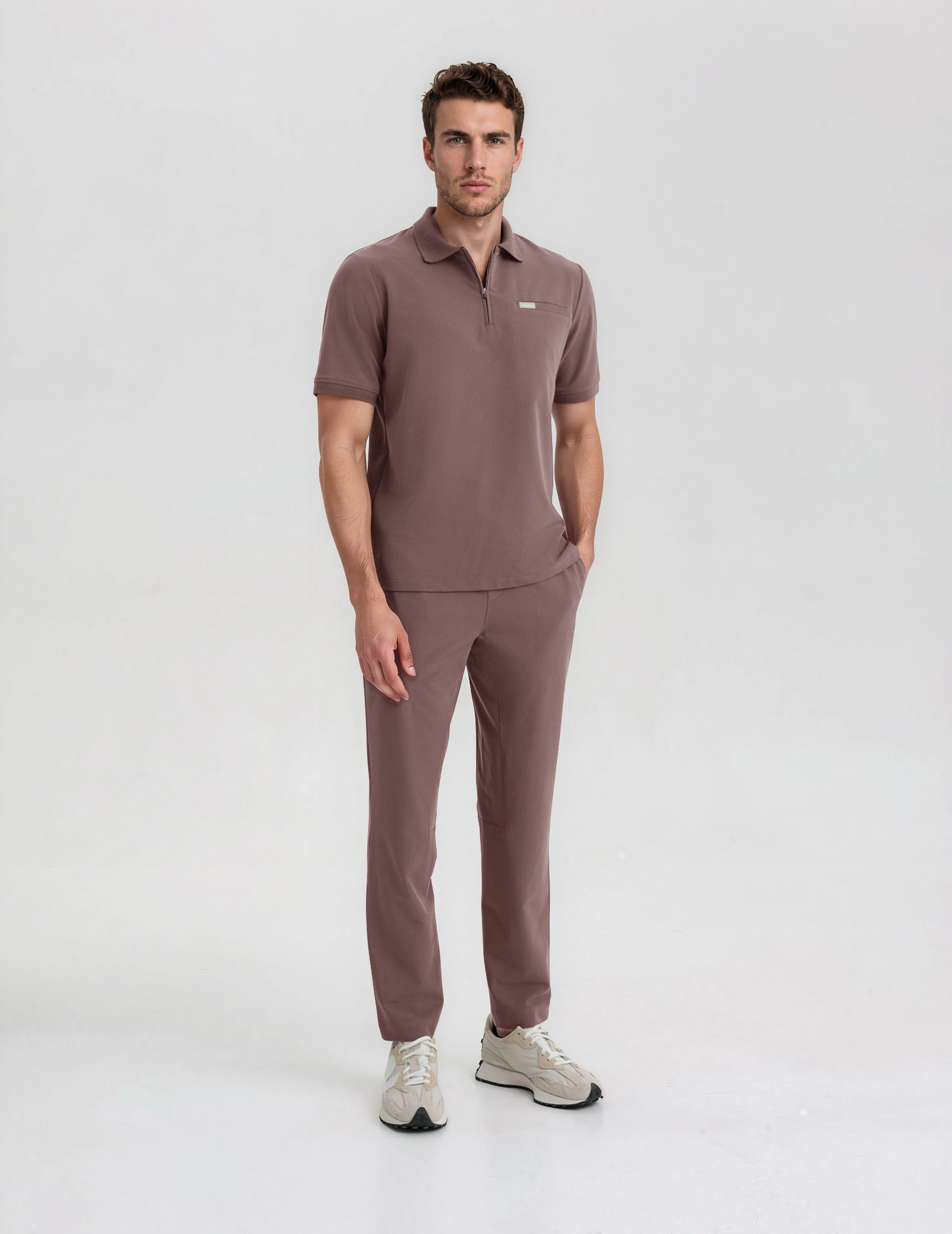 Pantaloni Medicali Bărbați Basic – MOCHA