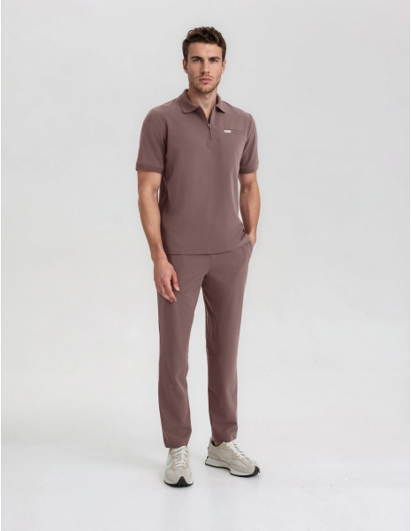 Bluză Medicală Polo Bărbați – MOCHA