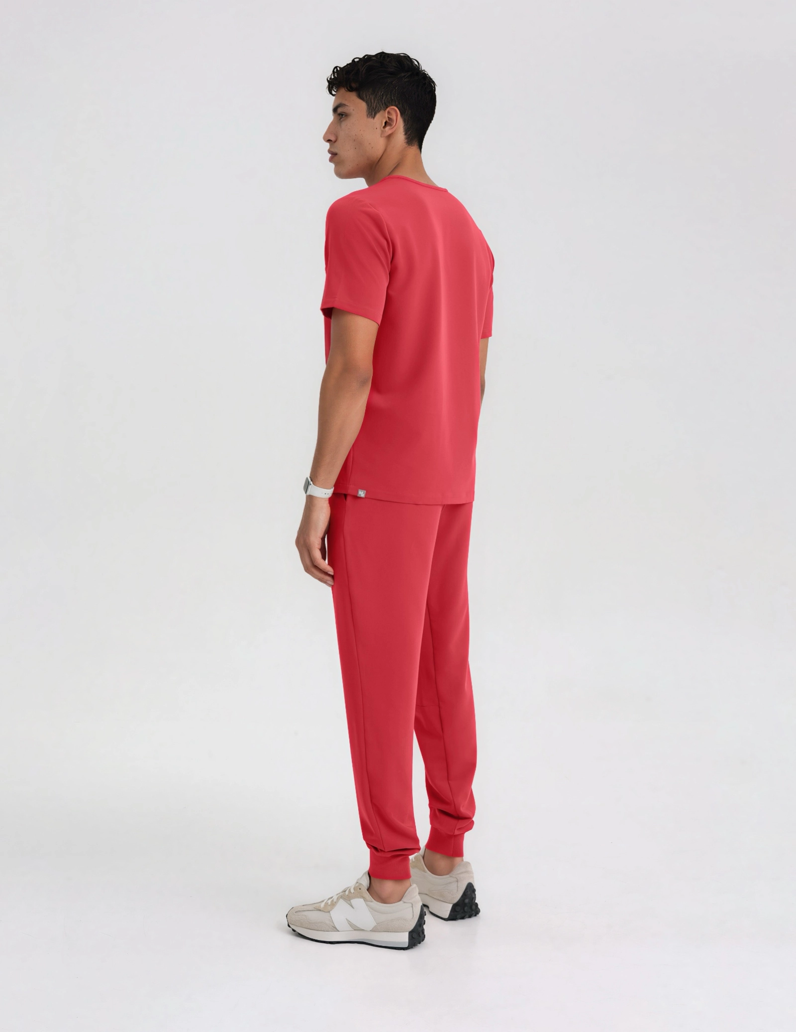 Pantaloni Medicali Barbati Jogger - POP RED