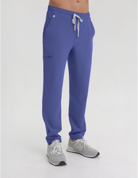 Pantaloni Medicali Barbati Basic - DENIM BLUE