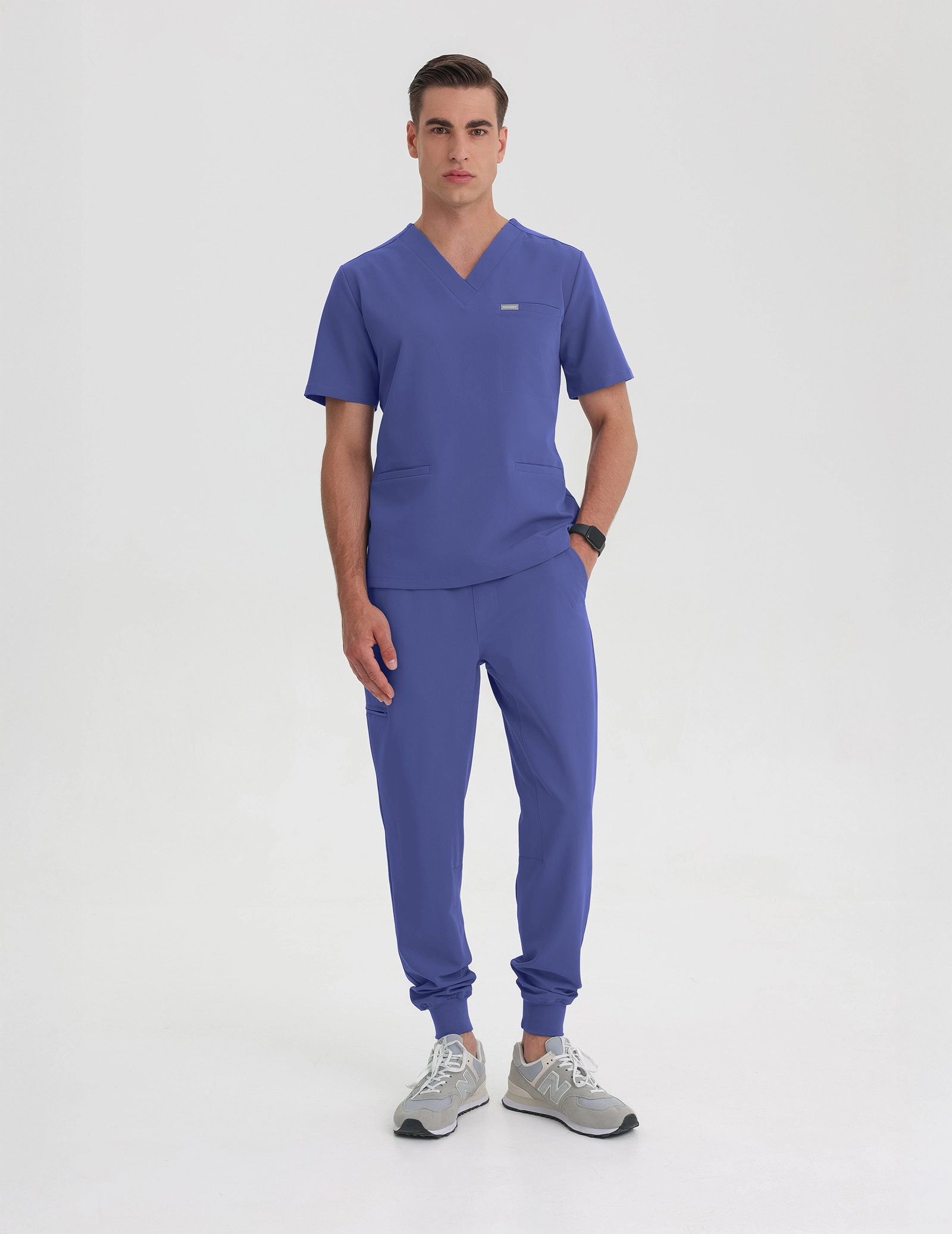 Pantaloni Medicali Barbati Jogger - DENIM BLUE