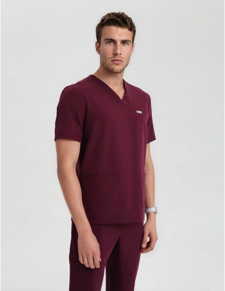 Tricou medical Birbal - BURGUNDY