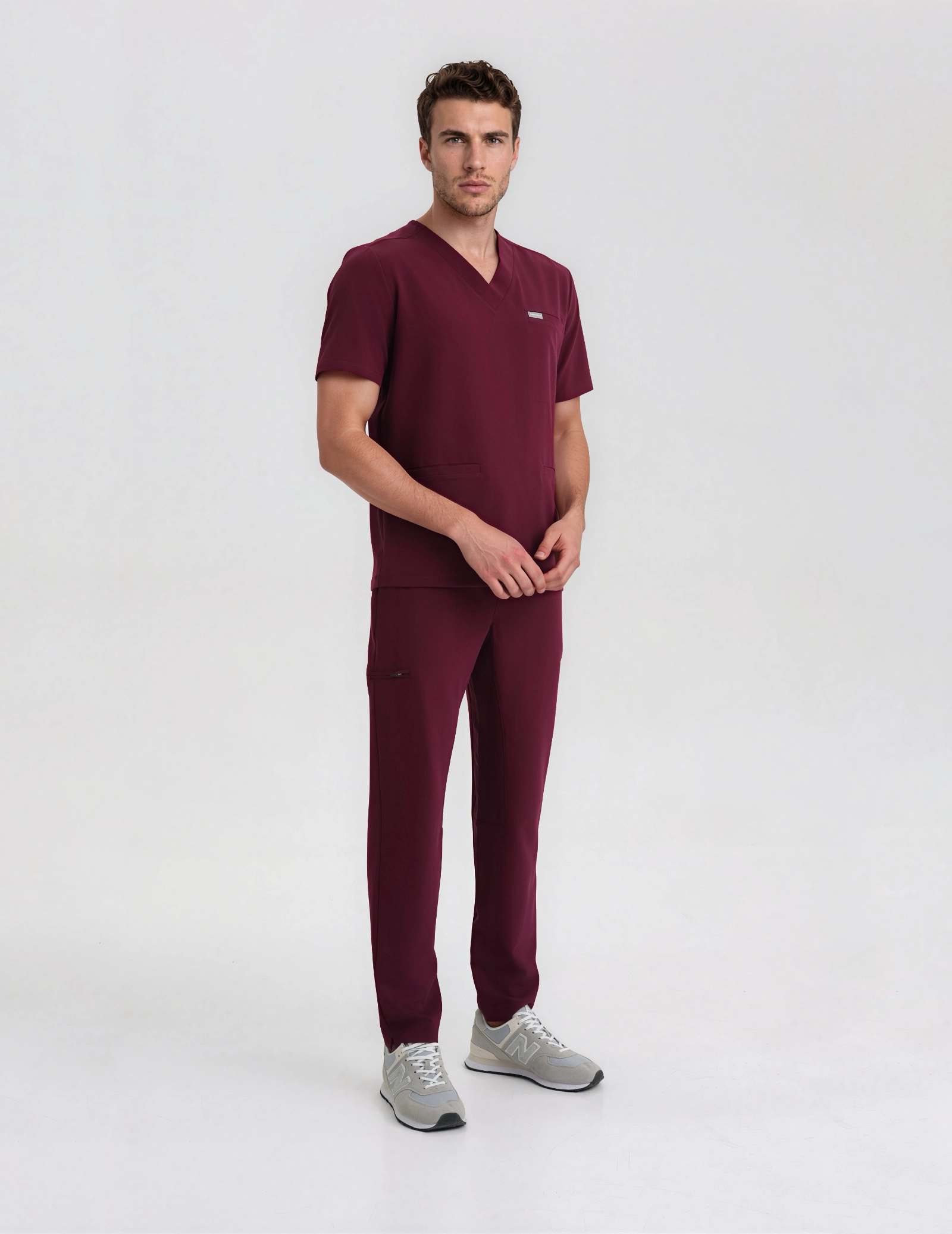 Pantaloni basic pentru bărbați - BURGUNDY
