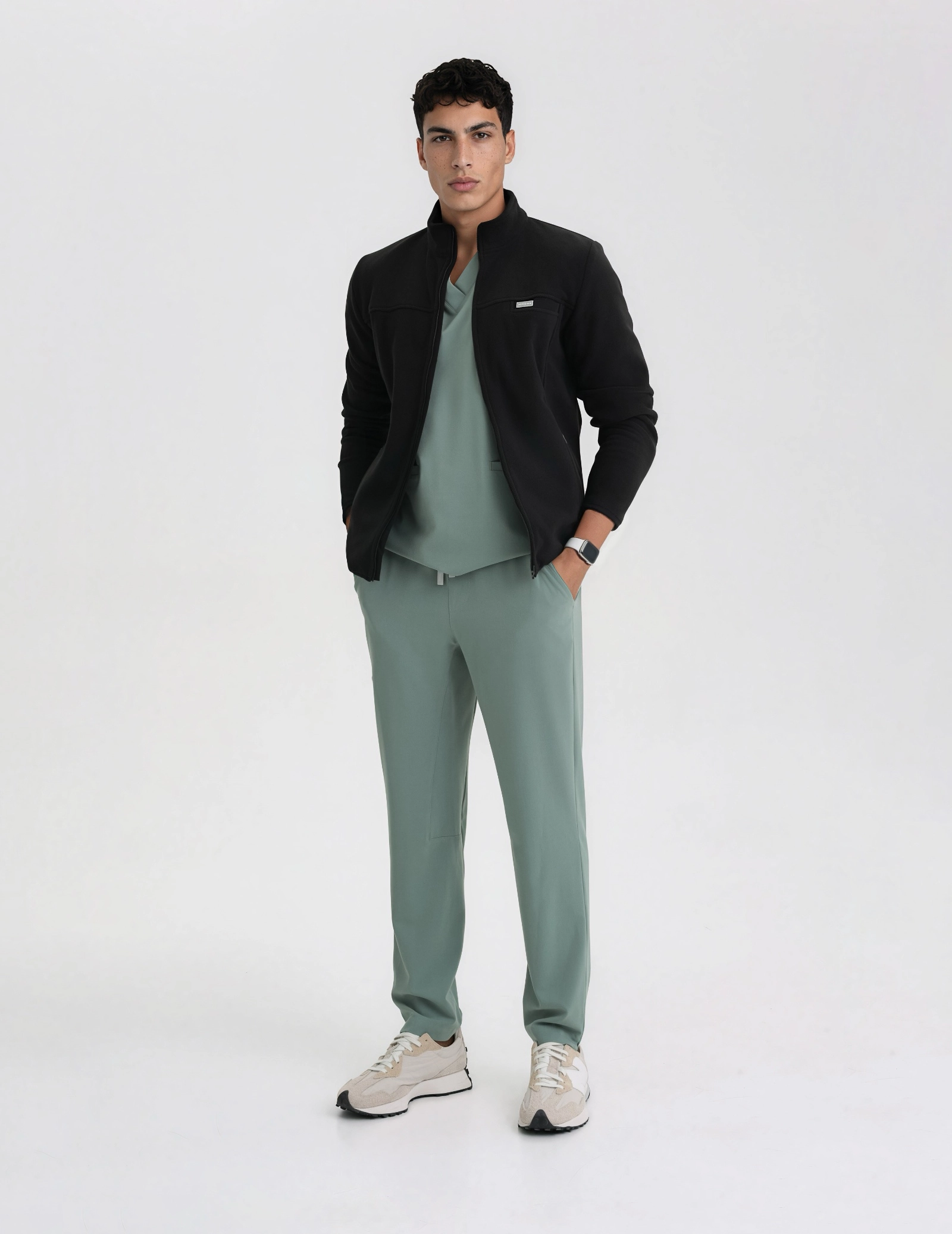 Bluză Fleece Barbati COZY HEAT - BLACK
