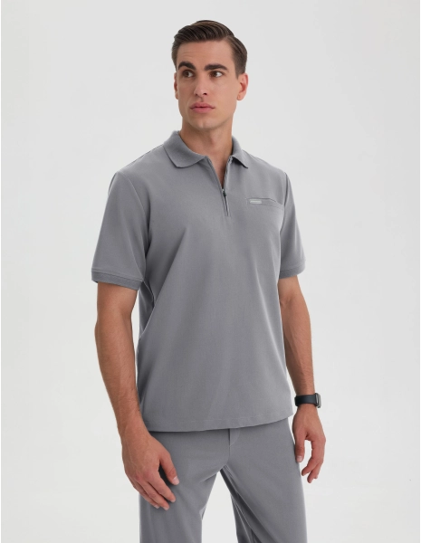 Bluză Medicală Polo Bărbați - SHARK GRAY