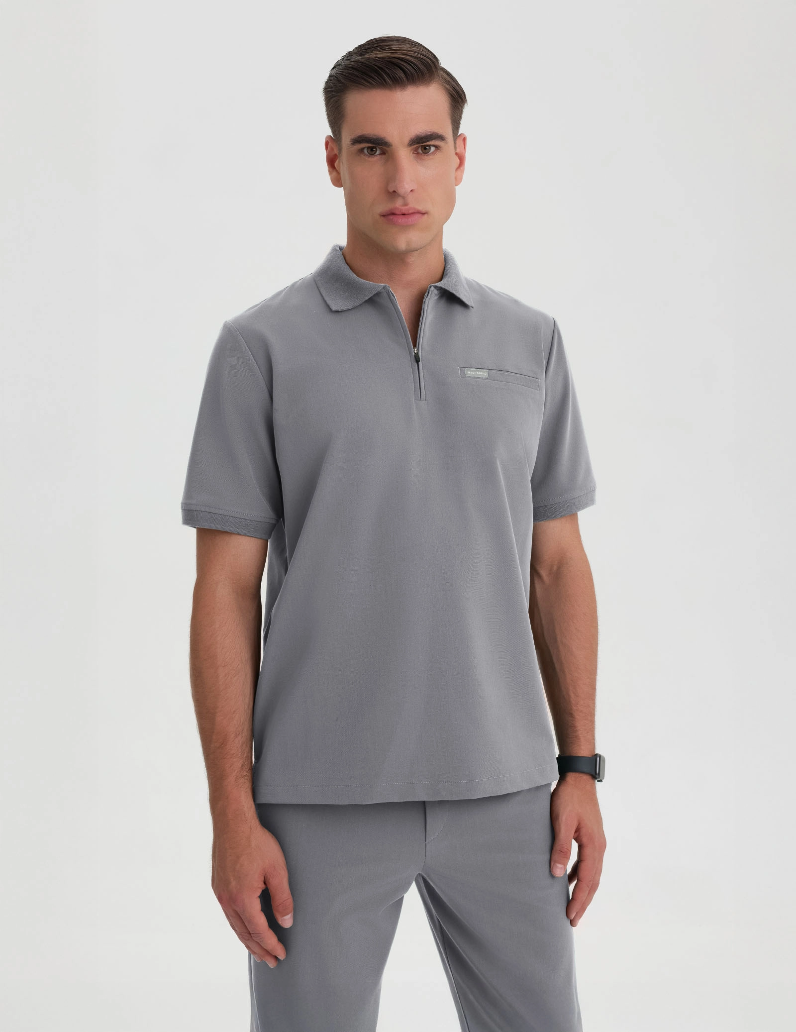 Bluză Medicală Polo Bărbați - SHARK GRAY