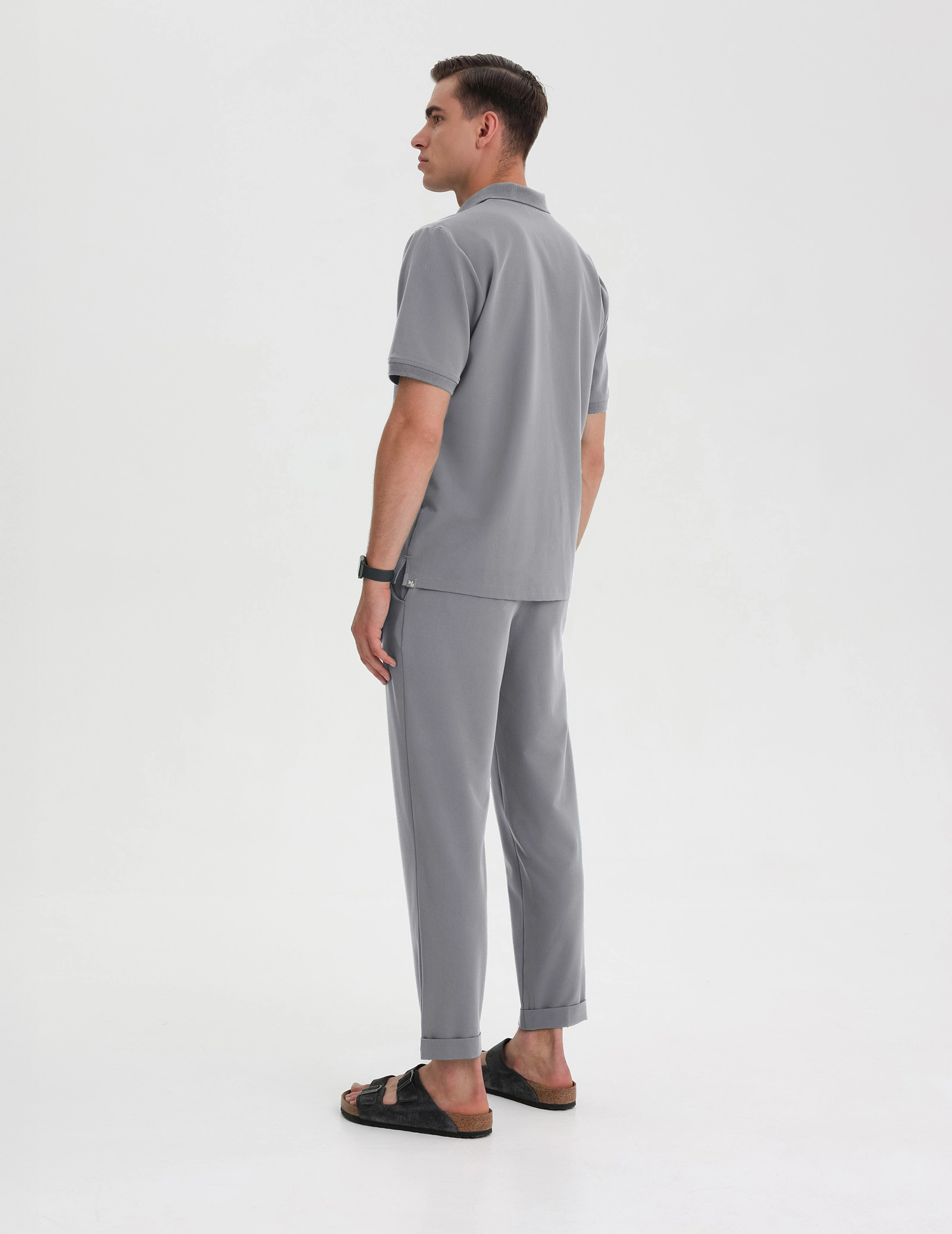 Bluză Medicală Polo Bărbați - SHARK GRAY