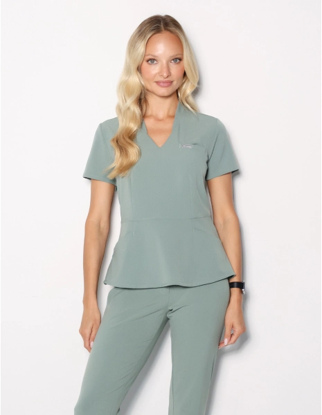Bluză Medicală Kori - DUSTY GREEN