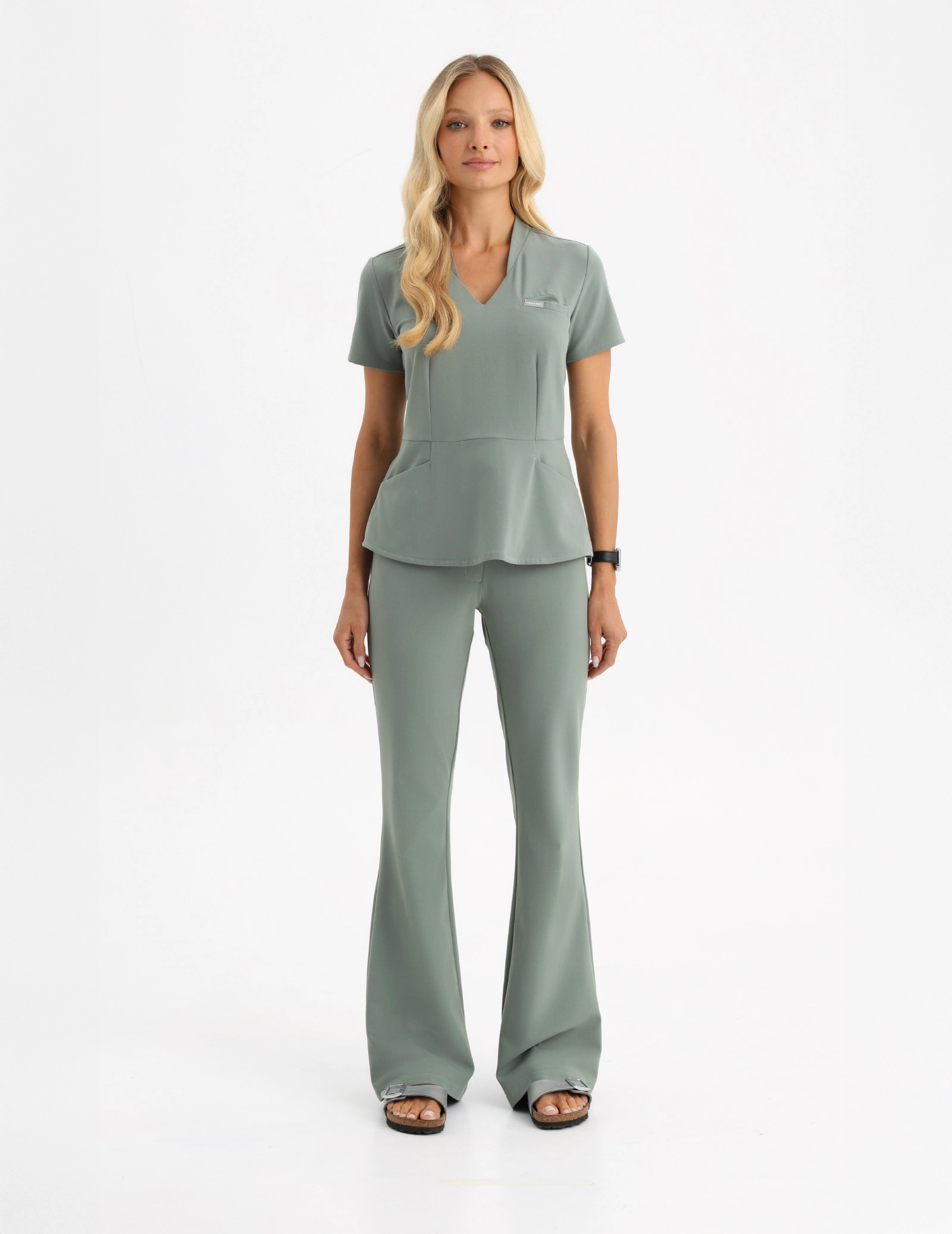 Bluză Medicală Kori - DUSTY GREEN