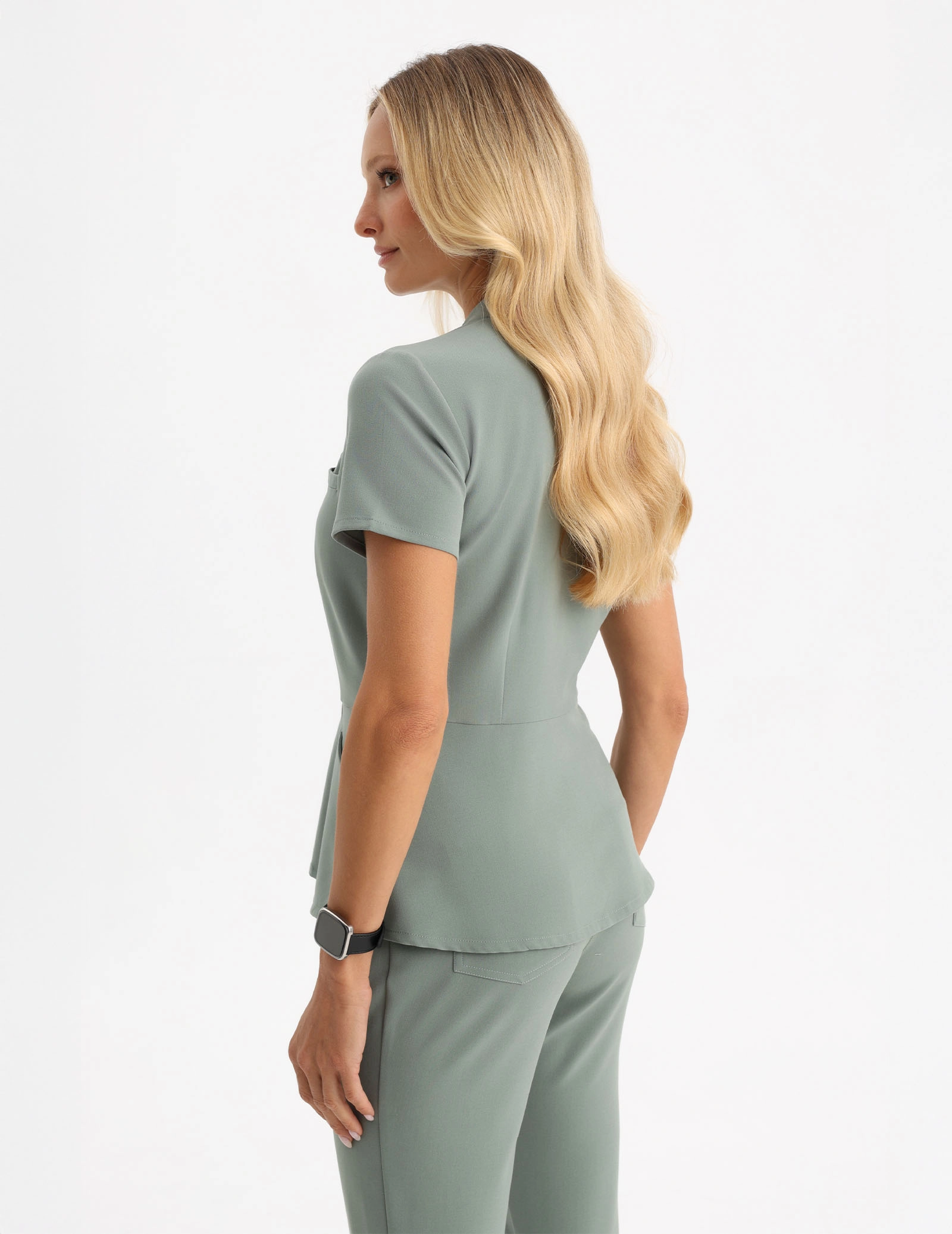 Bluză Medicală Kori - DUSTY GREEN