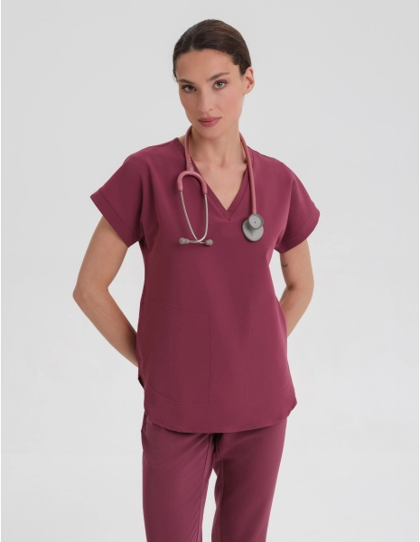 Bluza Medyczna Kendall - BURGUNDY