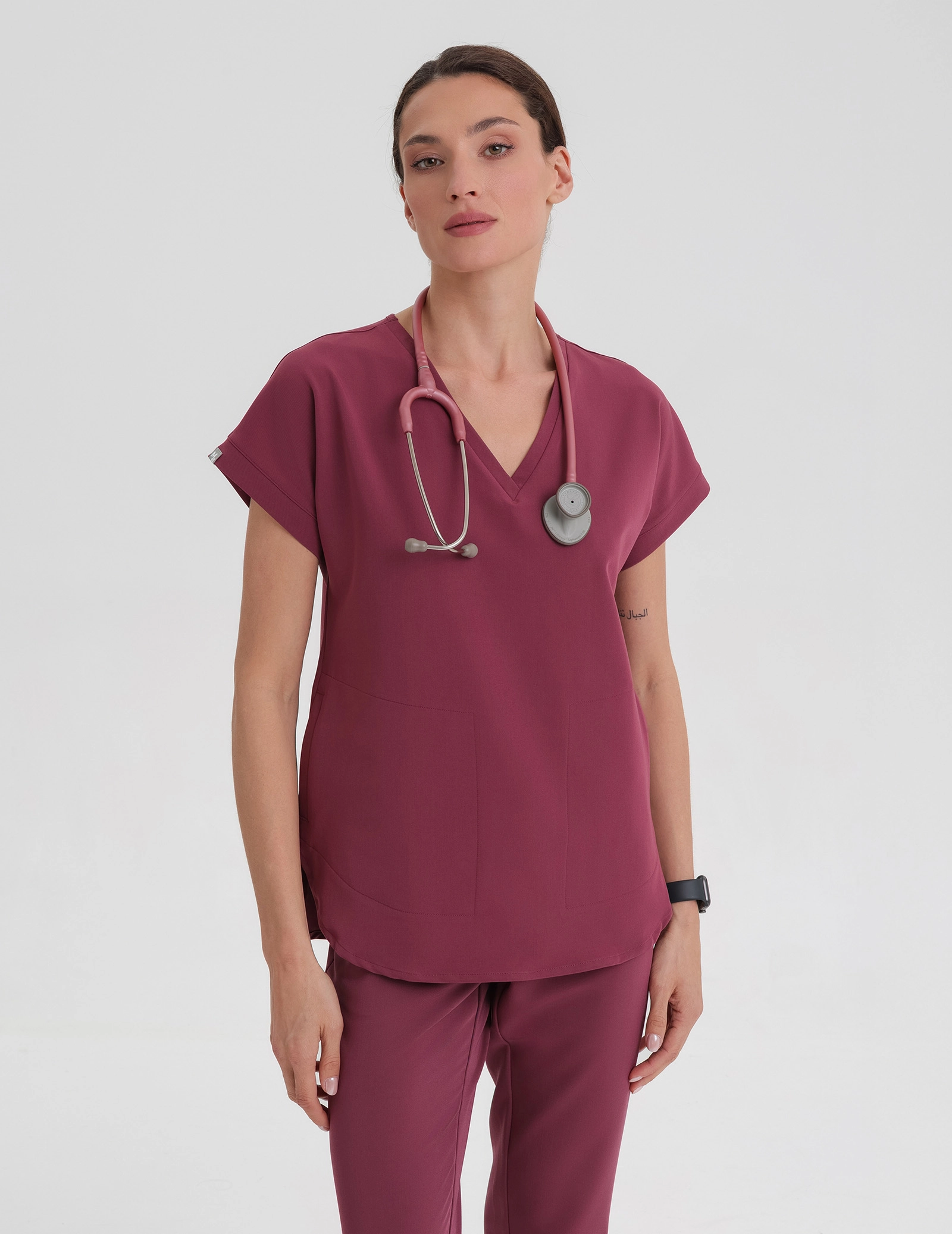 Bluza Medyczna Kendall - BURGUNDY