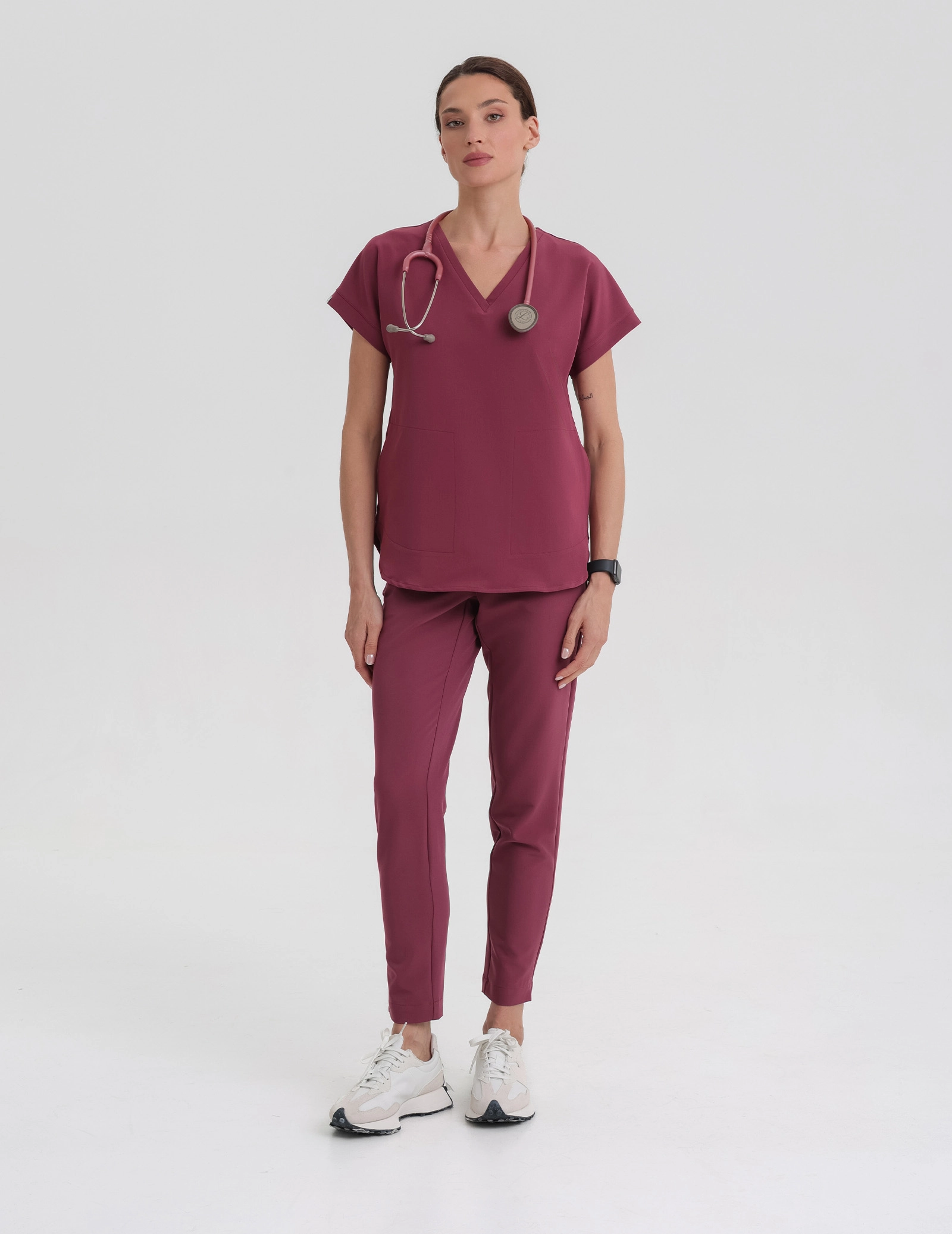 Bluza Medyczna Kendall - BURGUNDY