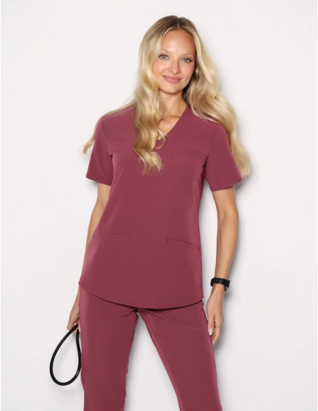 Bluza Medyczna Grace - BURGUNDY