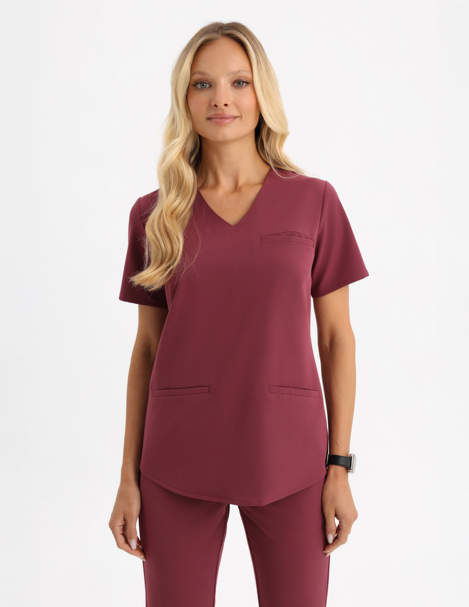 Bluza Medyczna Grace - BURGUNDY