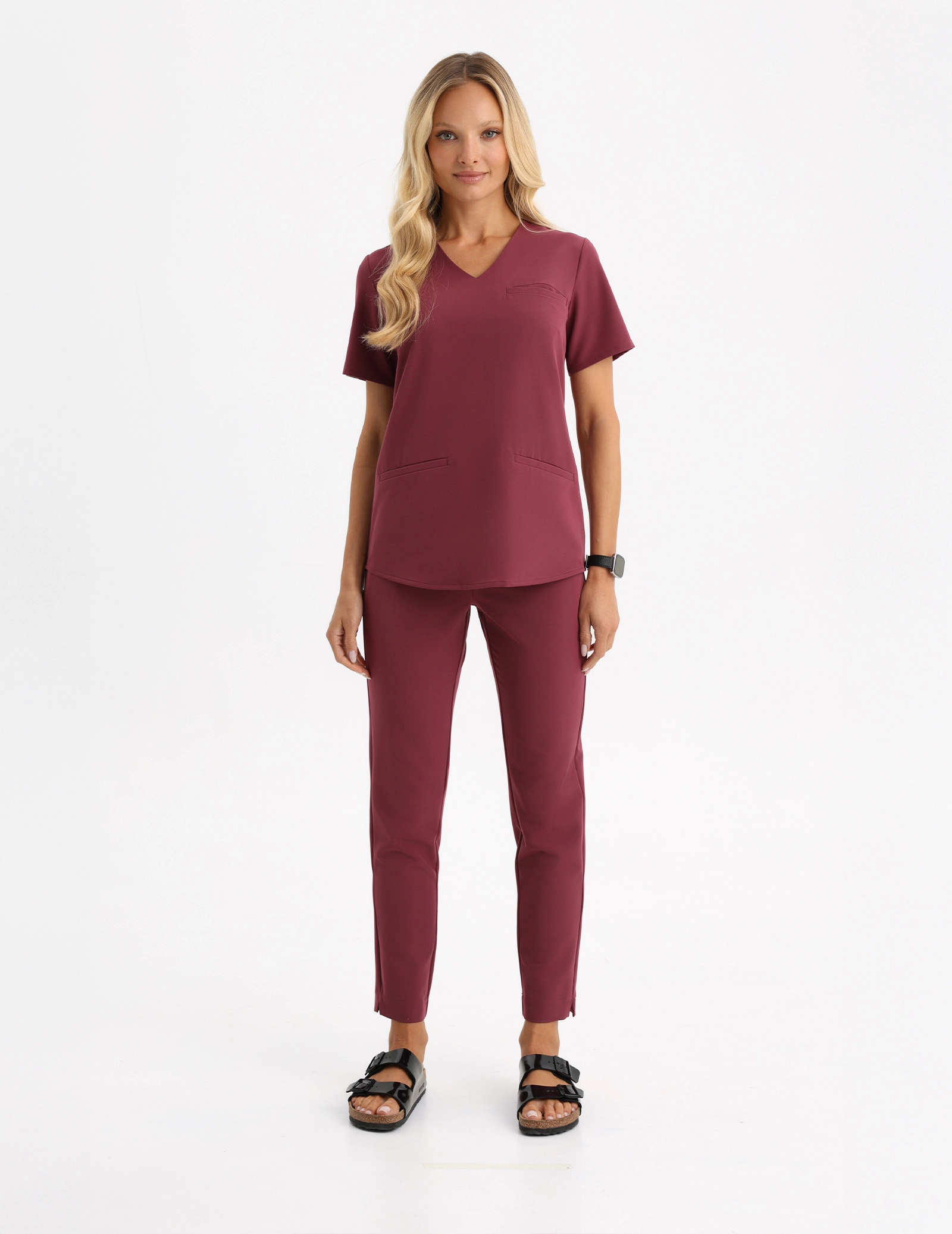 Bluza Medyczna Grace - BURGUNDY