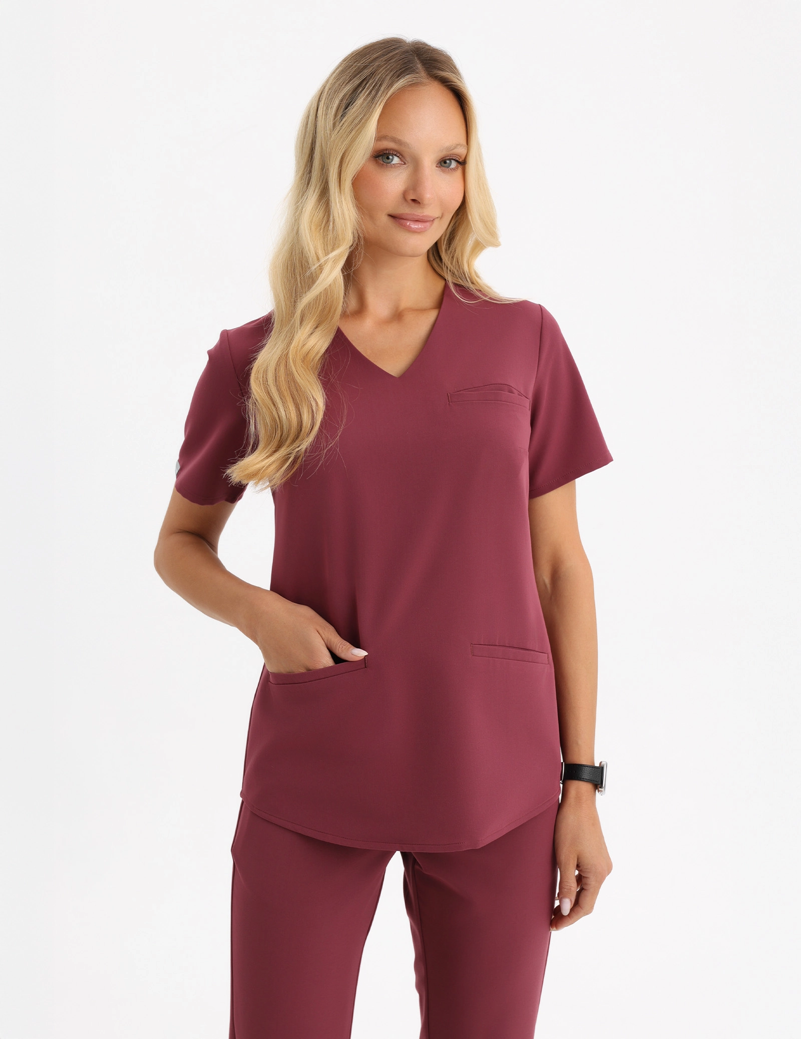 Bluza Medyczna Grace - BURGUNDY