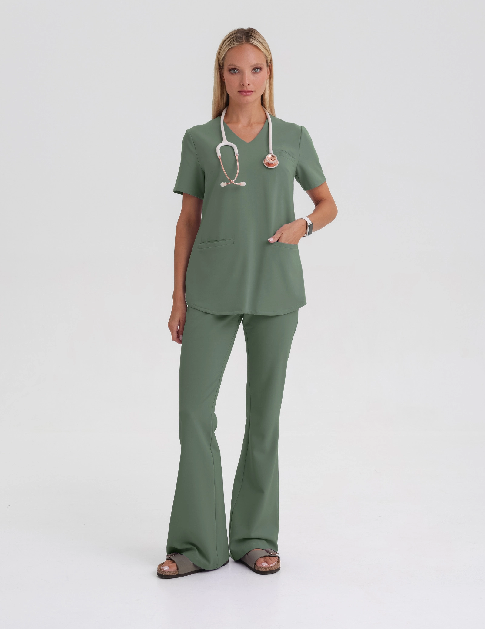 Bluză medicală Grace - KHAKI