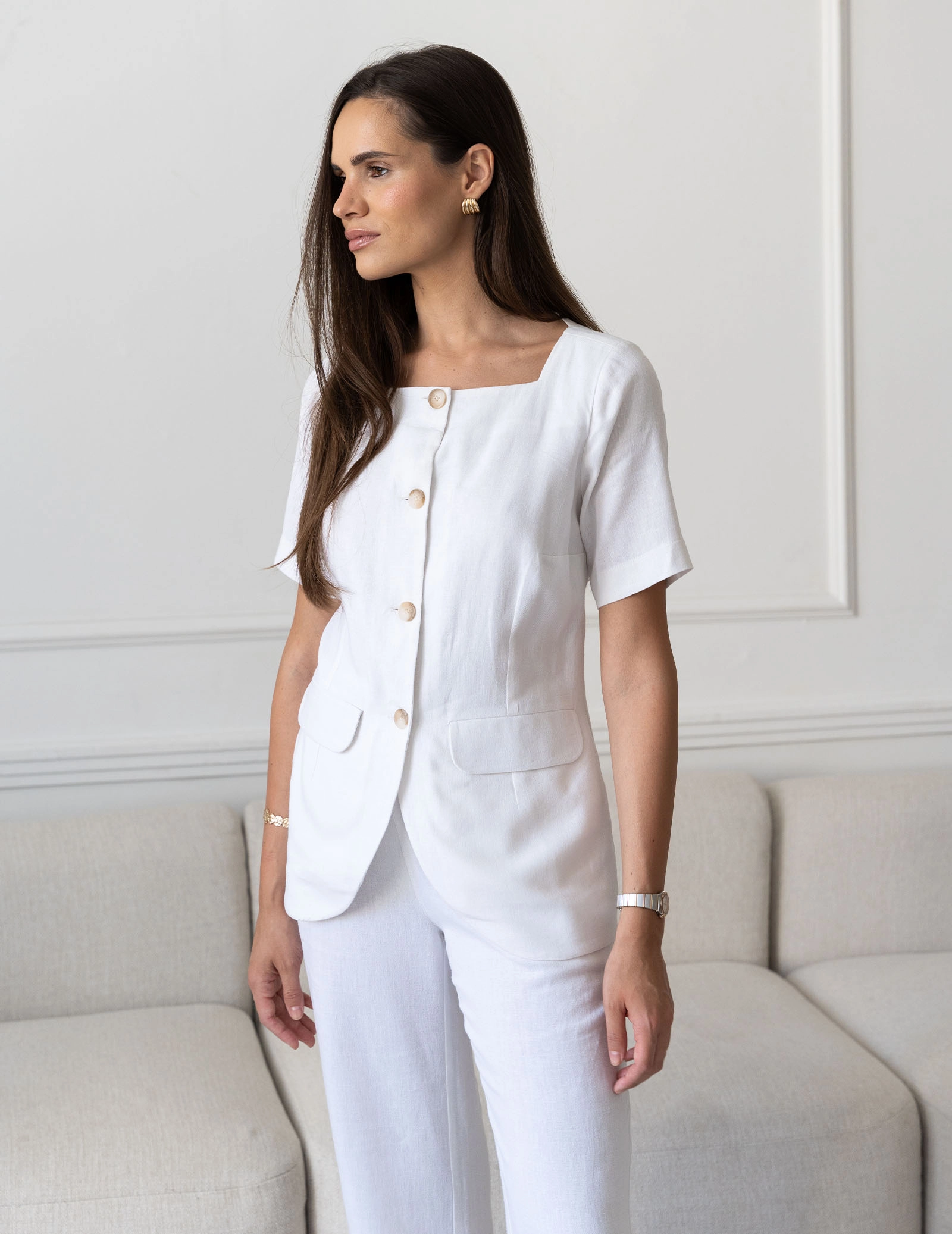 Bluză Dama Sole - SOFT WHITE