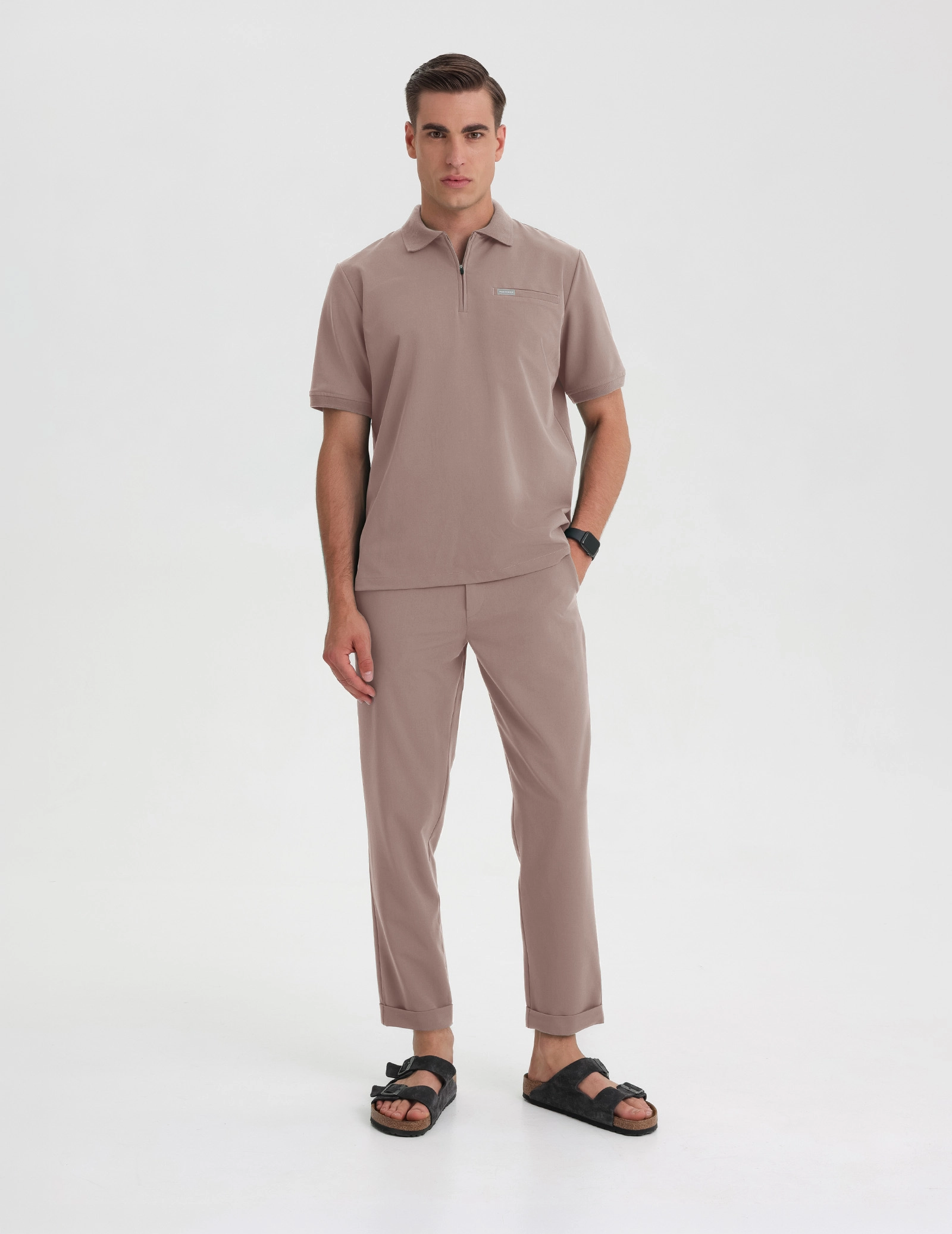 Bluză Medicală Polo Bărbați - BEIGE