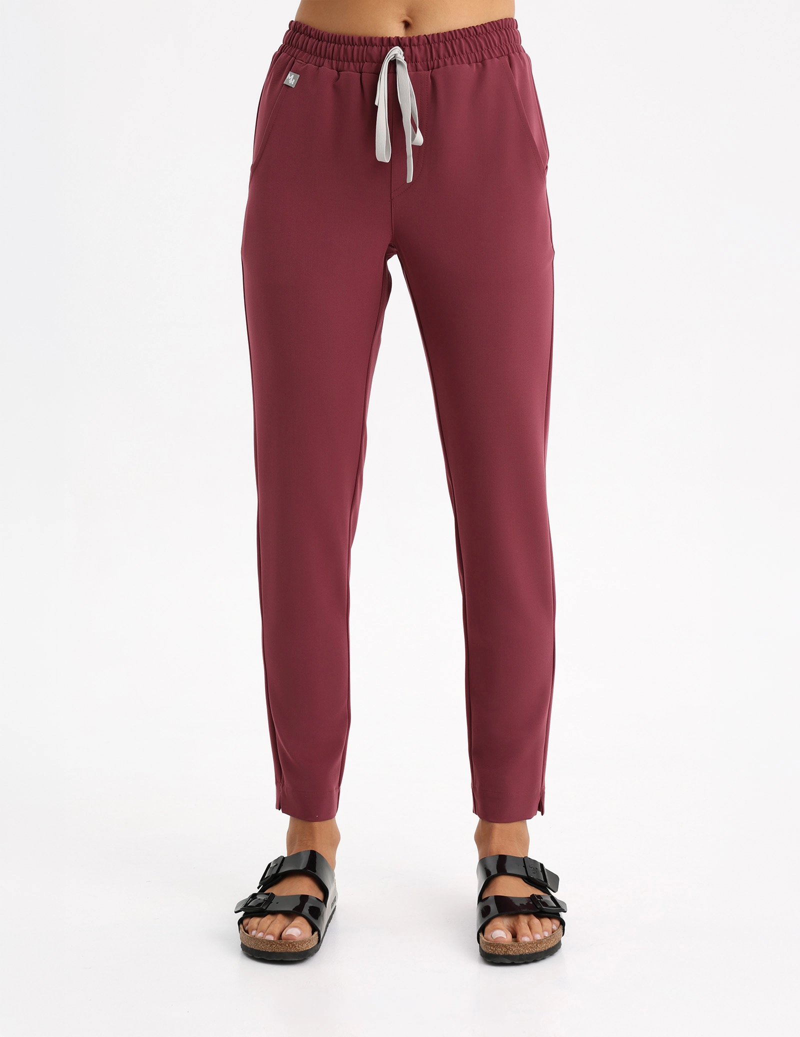 Spodnie damskie Basic - BURGUNDY