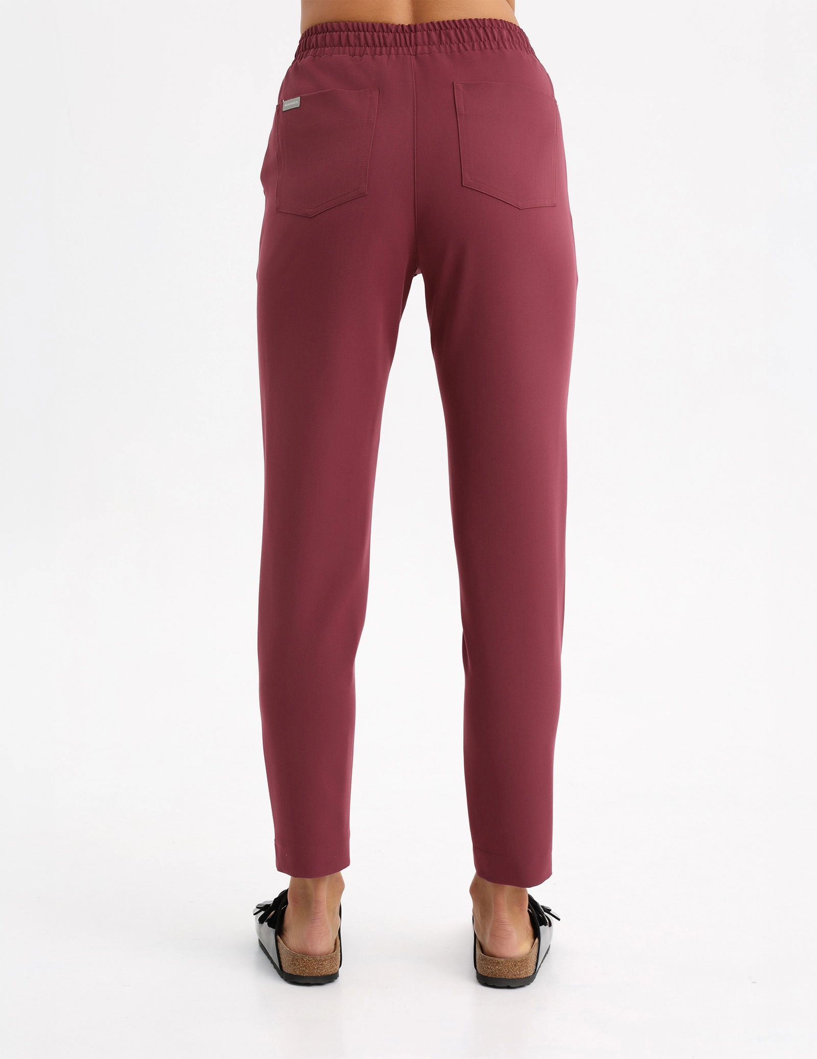 Spodnie damskie Basic - BURGUNDY