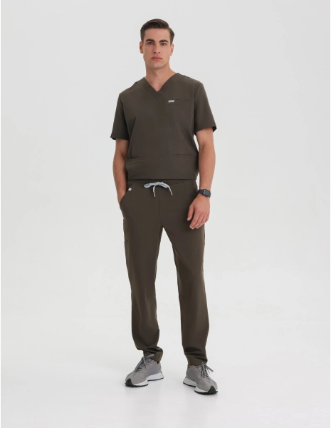 Pantaloni basic pentru bărbați - OLIVE NIGHT