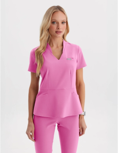 Bluză Medicală Kori - HOT PINK
