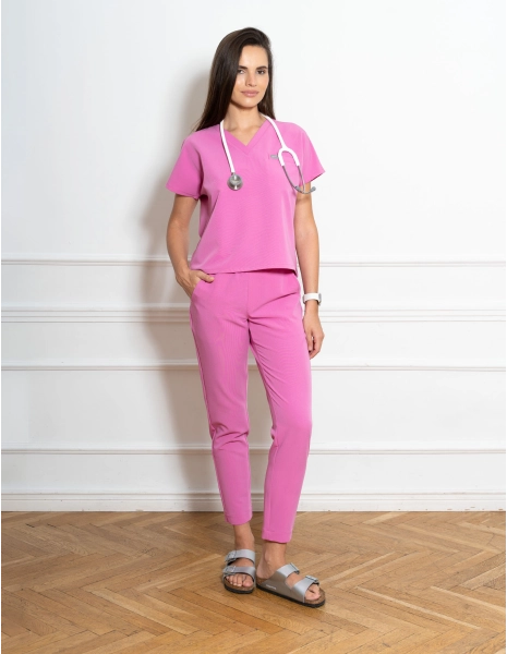 Pantaloni Medicali Dama Basic - HOT PINK