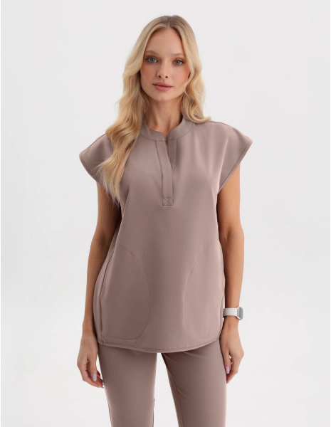 Bluză Medicală Khloe - BEIGE